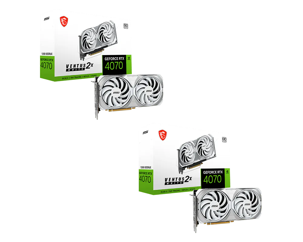 MSI GeForce RTX 4070 VENTUS 2X WHITE 12G OC